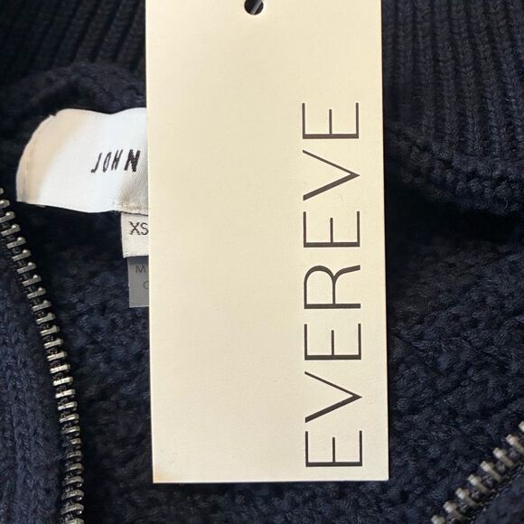 Evereve John + Jenn New‎ Size XS Benni Cotton Knit Vest Navy White Stripes - Picture 12 of 12